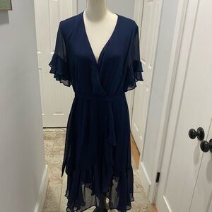 NWOT Navy Blue Chiffon Dress